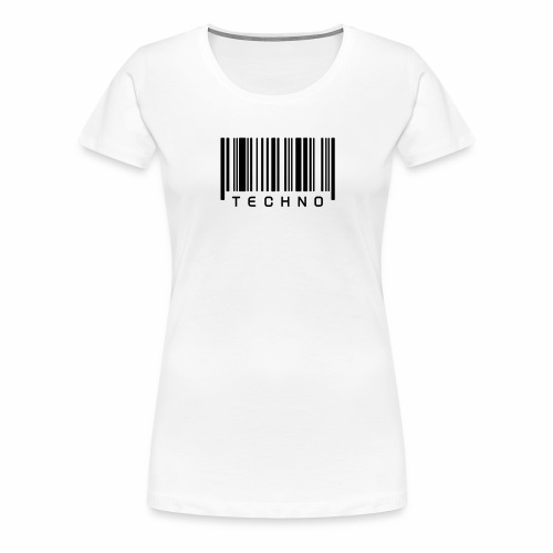 Techno Barcode Strichcode Scan Code Acid Mnml Rave - Frauen Premium T-Shirt