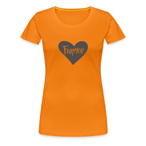 Farmor hjärta - B&W - Premium-T-shirt dam