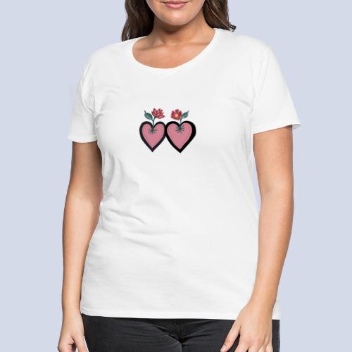 MidCenturyStyle Hearts - Vrouwen Premium T-shirt