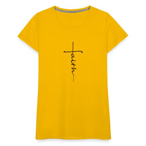 Kreuz faith - Frauen Premium T-Shirt