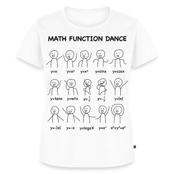 The 'Math Function Dance' (Nerd-Shirt) - Frauen Premium Bio T-Shirt - Weiß - Vorne - AI Model Female 172 dark (172cm)