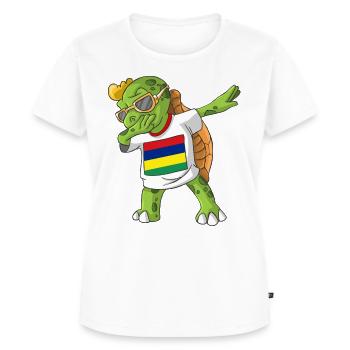 Maurice tortue tamponnant - T-shirt Premium bio Femme - blanc - Devant - AI Model Female 172 dark (172cm)