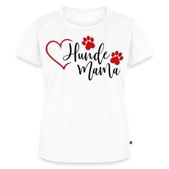 Hunde Mama  - Frauen Premium Bio T-Shirt - Weiß - Vorne - AI Model Female 172 dark (172cm)