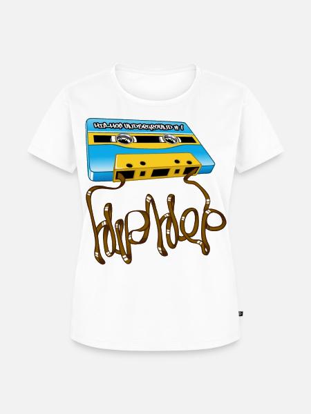 Cassette hip-hop underground - Frauen Premium Bio T-Shirt - Weiß
