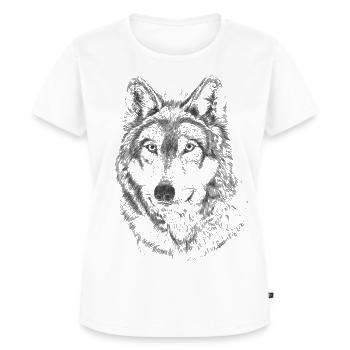 Wolf - T-shirt Premium bio Femme - blanc - Devant - AI Model Female 172 dark (172cm)