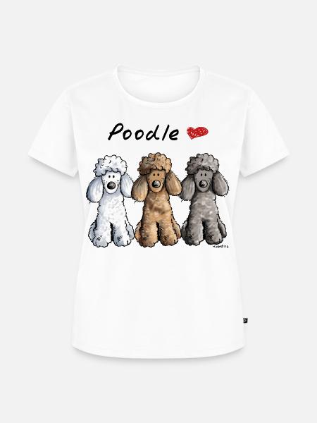 Pudel Liebe - Frauen Premium Bio T-Shirt - Weiß