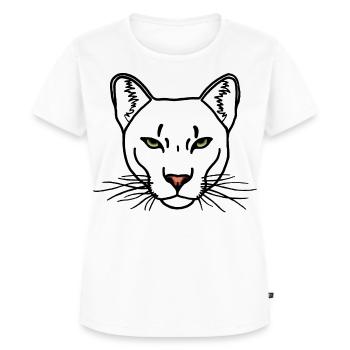 Cougar black R6Z - Frauen Premium Bio T-Shirt - Weiß - Vorne - AI Model Female 172 dark (172cm)