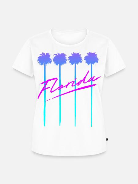 Florida Palmen - Frauen Premium Bio T-Shirt - Weiß