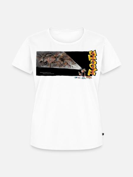 Wurzeln Höhlenmalerei - Frauen Premium Bio T-Shirt - Weiß