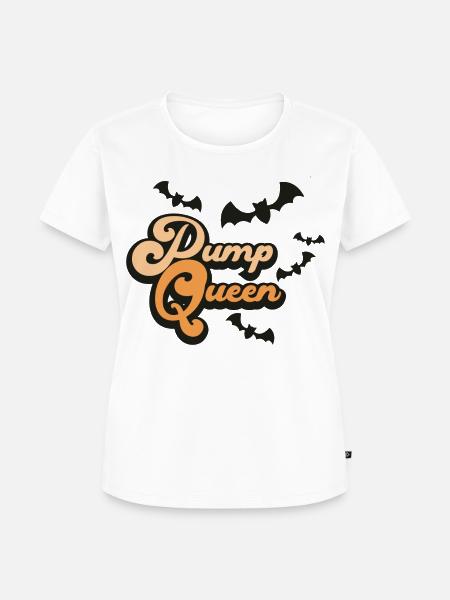 Pump Queen Bat Night - Frauen Premium Bio T-Shirt - Weiß