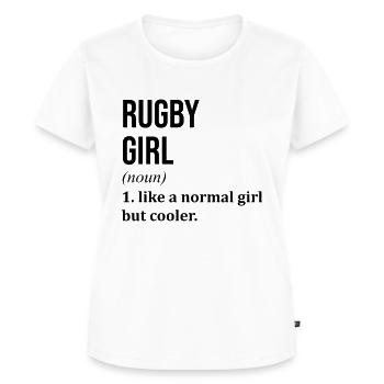 Rugby Rugby Rugby - Frauen Premium Bio T-Shirt - Weiß - Vorne - AI Model Female 172 dark (172cm)