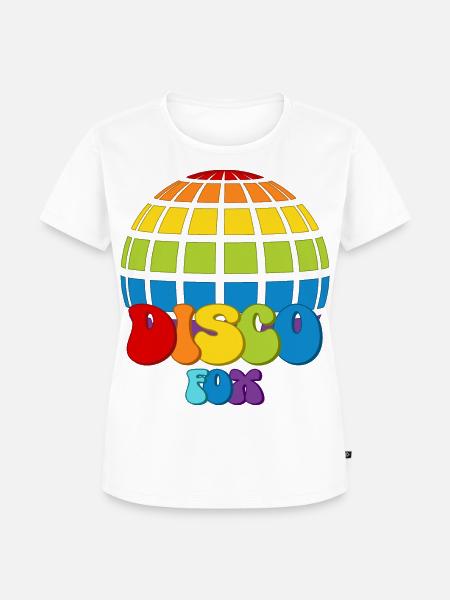 Disco Fox Discokugel Groovy Discothek Discofox - Frauen Premium Bio T-Shirt - Weiß