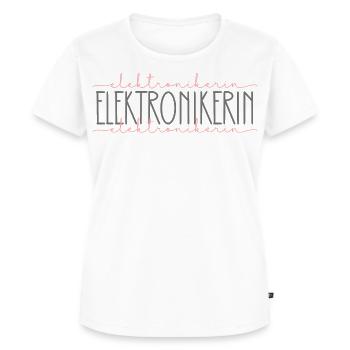Elektronikerin Geschenk Büro Schnörkel - Frauen Premium Bio T-Shirt - Weiß - Vorne - AI Model Female 172 dark (172cm)