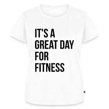 Fitness - Women's Premium Organic T-shirt - white - Front - AI Model Female 172 dark (172cm)
