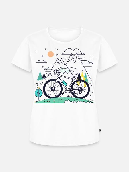 Fahrradfahrer - Frauen Premium Bio T-Shirt - Weiß