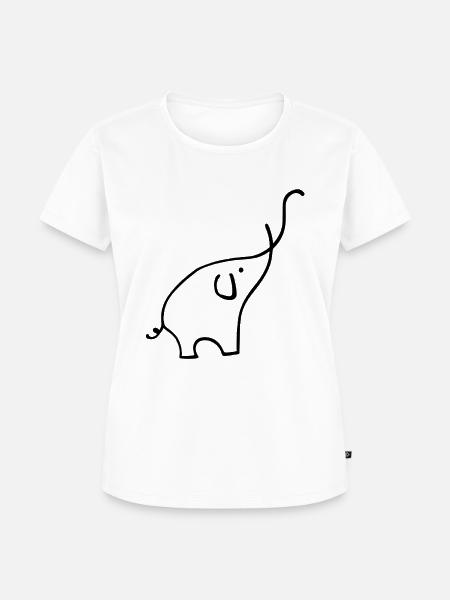 Elefant - Frauen Premium Bio T-Shirt - Weiß