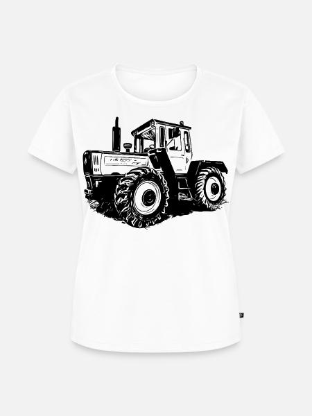 Traktorpower Silhouette - Frauen Premium Bio T-Shirt - Weiß