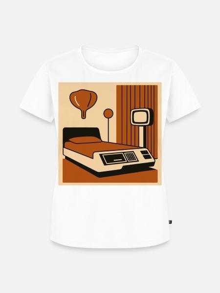 Spaceage Bedroom - Frauen Premium Bio T-Shirt - Weiß