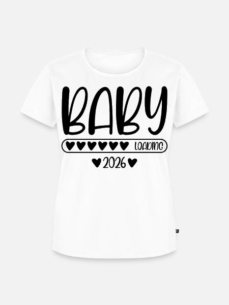 Baby 2026 loading - Frauen Premium Bio T-Shirt - Weiß