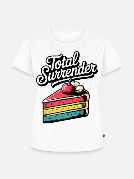 Total Surrender Kuchen Pop Art - Frauen Premium Bio T-Shirt - Weiß