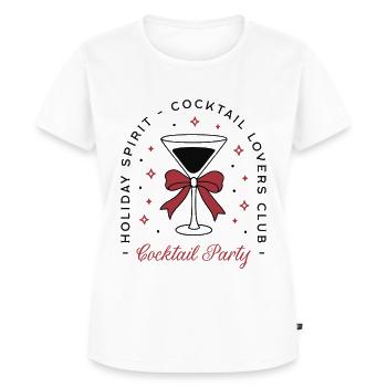Filles de la soirée cocktail Nouvelle année de Noël - T-shirt Premium bio Femme - blanc - Devant - AI Model Female 172 dark (172cm)