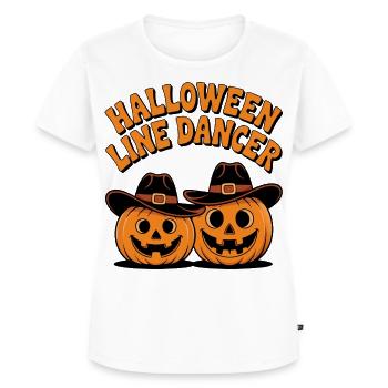 Halloween Line Dancer - Frauen Premium Bio T-Shirt - Weiß - Vorne - AI Model Female 172 dark (172cm)
