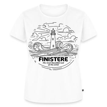 Finistère Souvenir Bretagne Pride - Frauen Premium Bio T-Shirt - Weiß - Vorne - AI Model Female 172 dark (172cm)