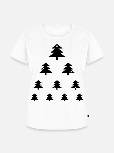 Weihnachtsbaum Sehtest - Frauen Premium Bio T-Shirt - Weiß