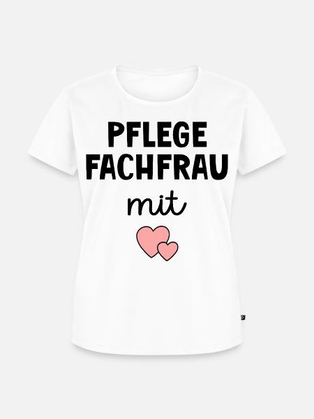 Pflege Pflegefachfrau mit Herz - Frauen Premium Bio T-Shirt - Weiß