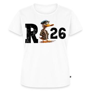 Rente 2026 Ente Rentner Rentnerin Ruhestand Lustig - Frauen Premium Bio T-Shirt - Weiß - Vorne - AI Model Female 172 dark (172cm)