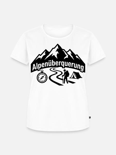Alpenüberquerung - Frauen Premium Bio T-Shirt - Weiß