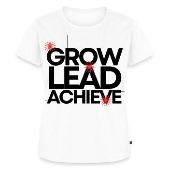 Grow, Lead, Achieve - Women's Premium Organic T-shirt - white - Front - AI Model Female 172 dark (172cm)