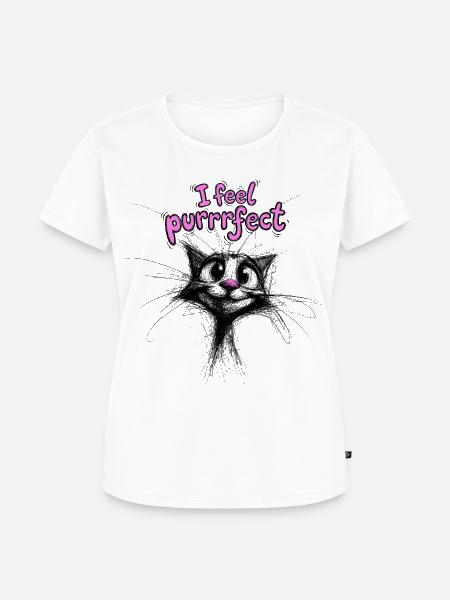 Niedliche Kitten - I feel purrrfect - Frauen Premium Bio T-Shirt - Weiß