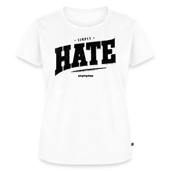 SImply hate everyone - Women's Premium Organic T-shirt - white - Front - AI Model Female 172 dark (172cm)