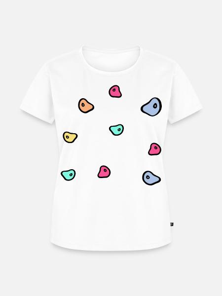 Bouldern Kletterwand - Frauen Premium Bio T-Shirt - Weiß