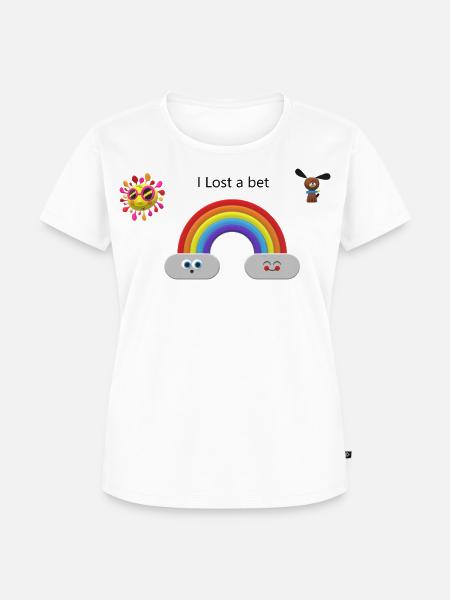 Eine Wette verloren - Frauen Premium Bio T-Shirt - Weiß