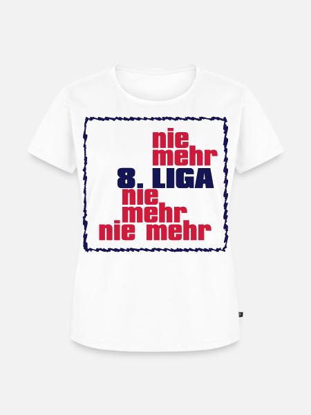 Nie mehr 8. Liga - Frauen Premium Bio T-Shirt - Weiß