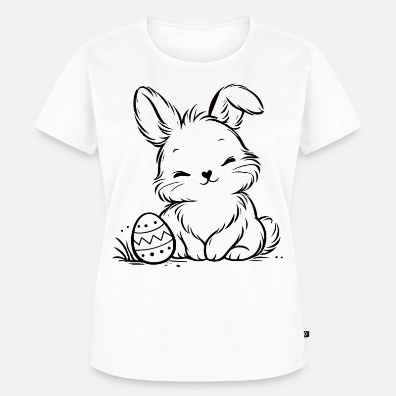 Easter bunny with Easter egg - Women's Premium Organic T-shirt - white