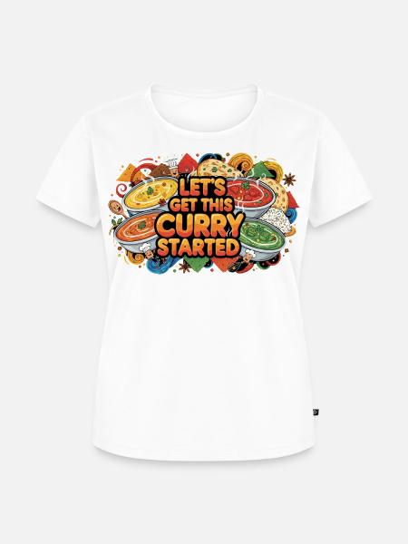Let's Get This Curry Started - Frauen Premium Bio T-Shirt - Weiß