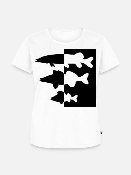 Hecht-Zander-Barsch - Frauen Premium Bio T-Shirt - Weiß