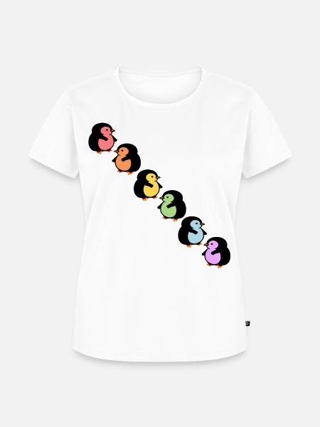 Inklusion Vielfalt Pinguine - Frauen Premium Bio T-Shirt - Weiß