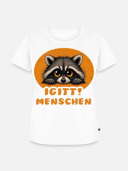 Lustige Igitt ! Menschen Waschbär - Frauen Premium Bio T-Shirt - Weiß
