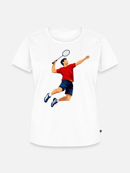 Badminton Smasher - Frauen Premium Bio T-Shirt - Weiß