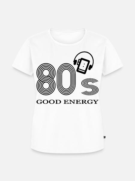 80er Jahre - Frauen Premium Bio T-Shirt - Weiß