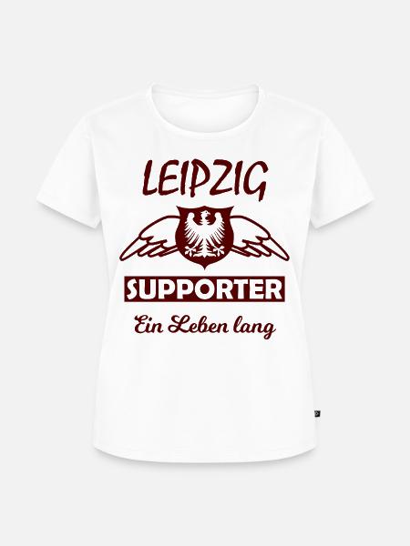 Leipzig Supporter Ein Leben Lang - Frauen Premium Bio T-Shirt - Weiß