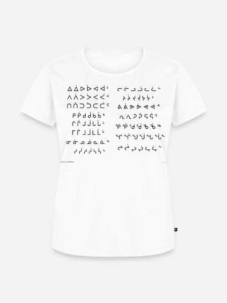 Inuktitut-Silben - Frauen Premium Bio T-Shirt - Weiß