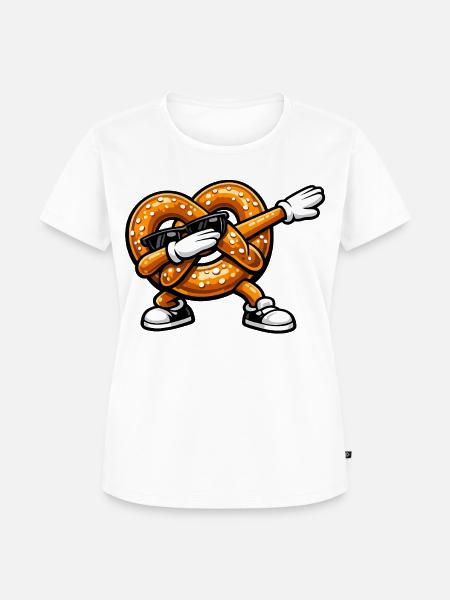 Dabbing Brezel - Frauen Premium Bio T-Shirt - Weiß