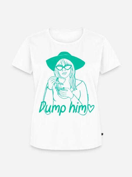 Mach mit ihm Schluss, Green - Frauen Premium Bio T-Shirt - Weiß