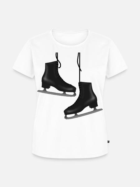 Eiskunstlauf Schlittschuhe - Frauen Premium Bio T-Shirt - Weiß