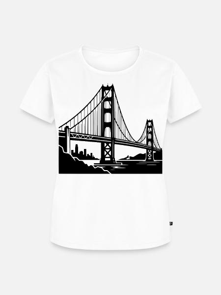 Golden Gate Bridge - Frauen Premium Bio T-Shirt - Weiß